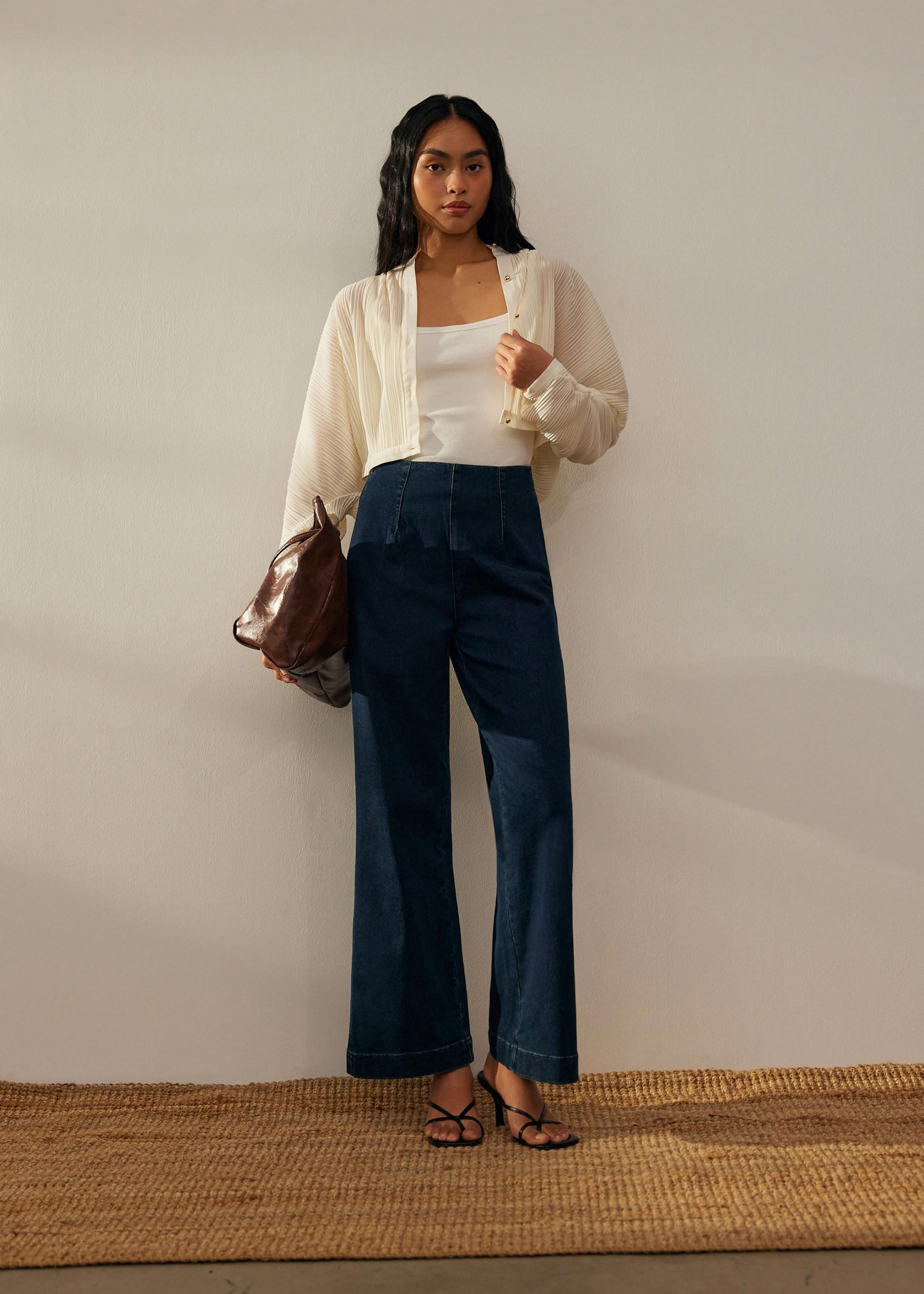 Relaxed Plisse Crop Jacket - Image 4