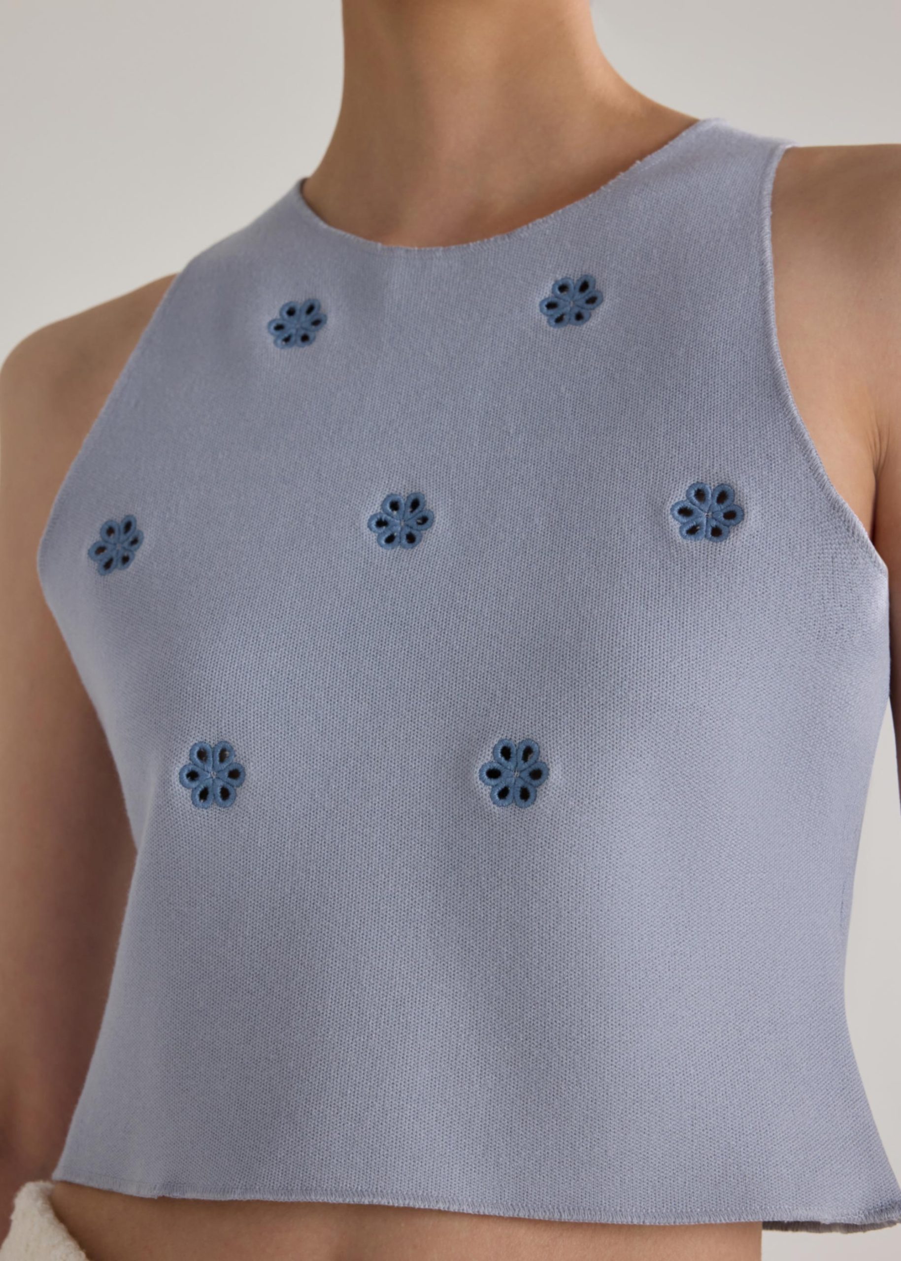 Floral Eyelet Knit Tank - Image 9