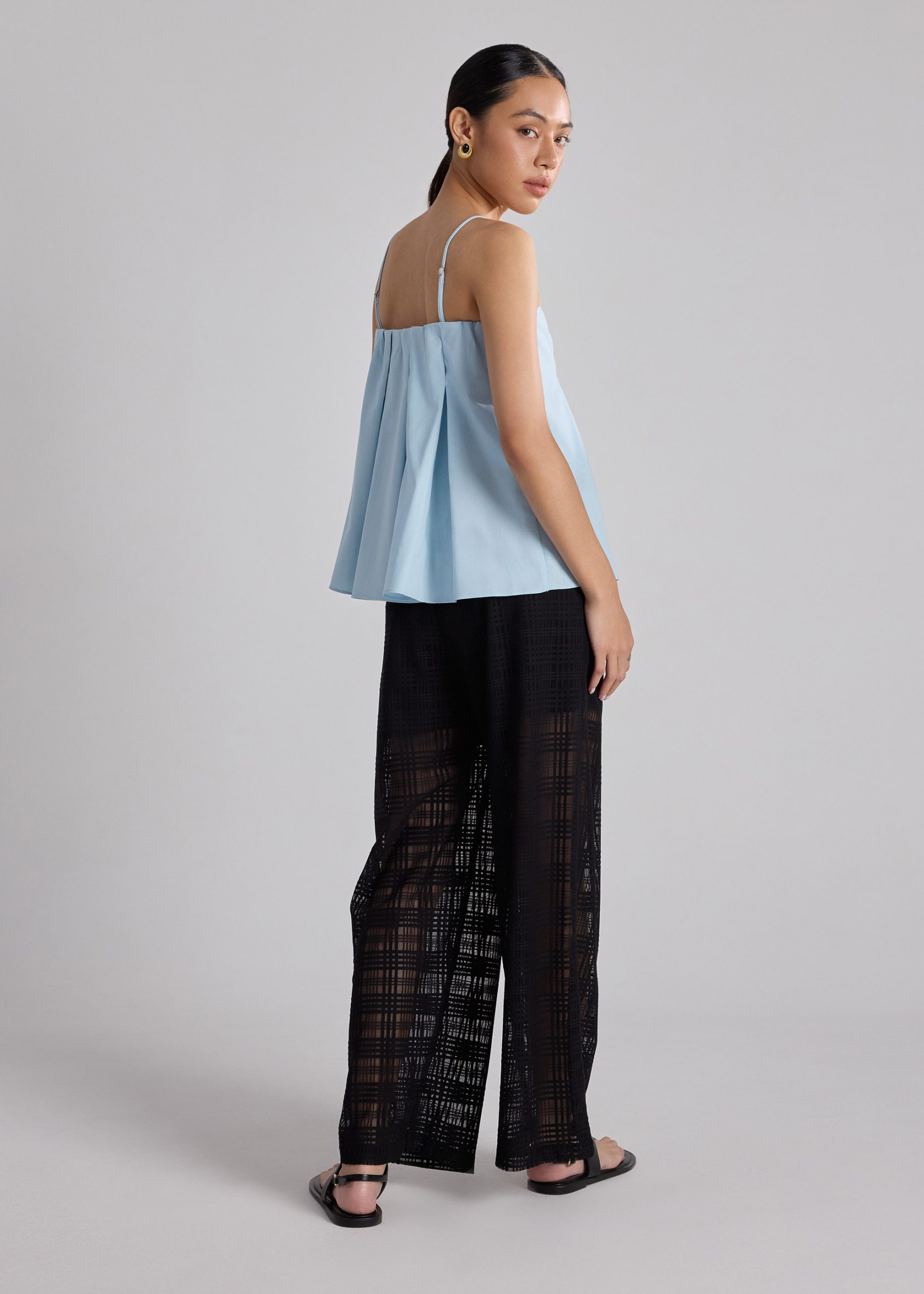 Box Pleat Top With Detachable Straps - Image 6