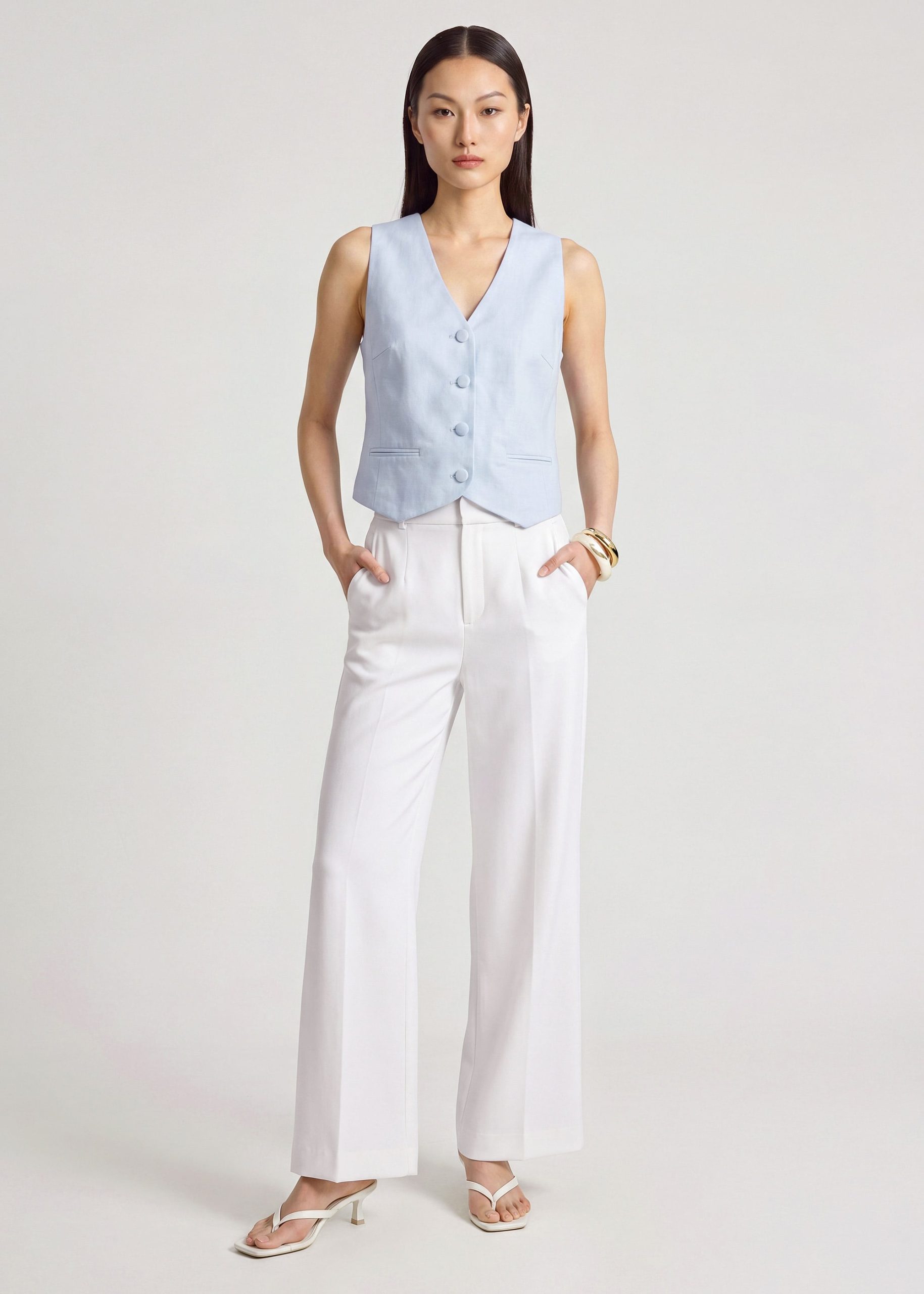 Yuna Premium Linen Vest