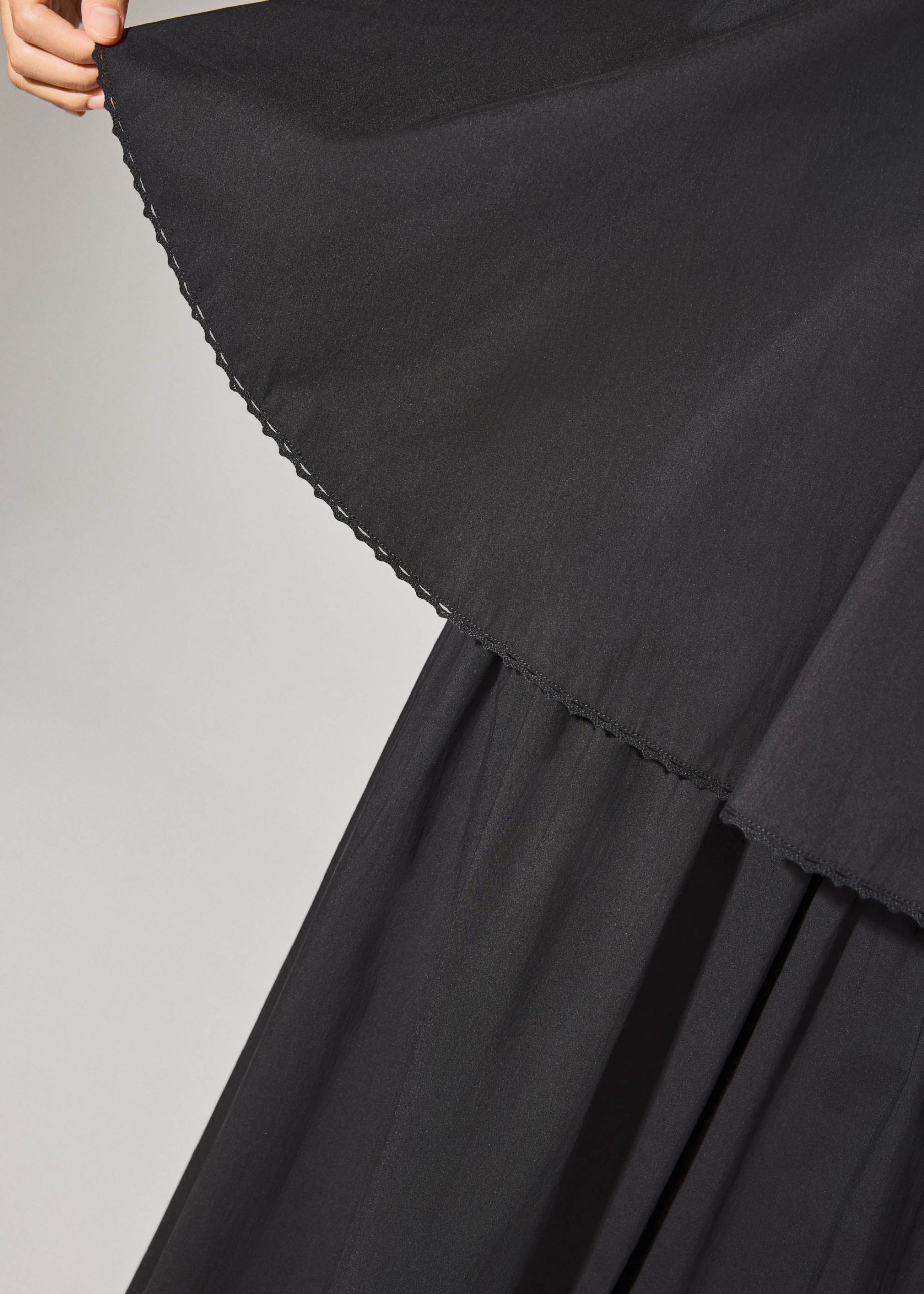 Cotton Tiered Halter Neck Trapeze Maxi Dress - Image 8