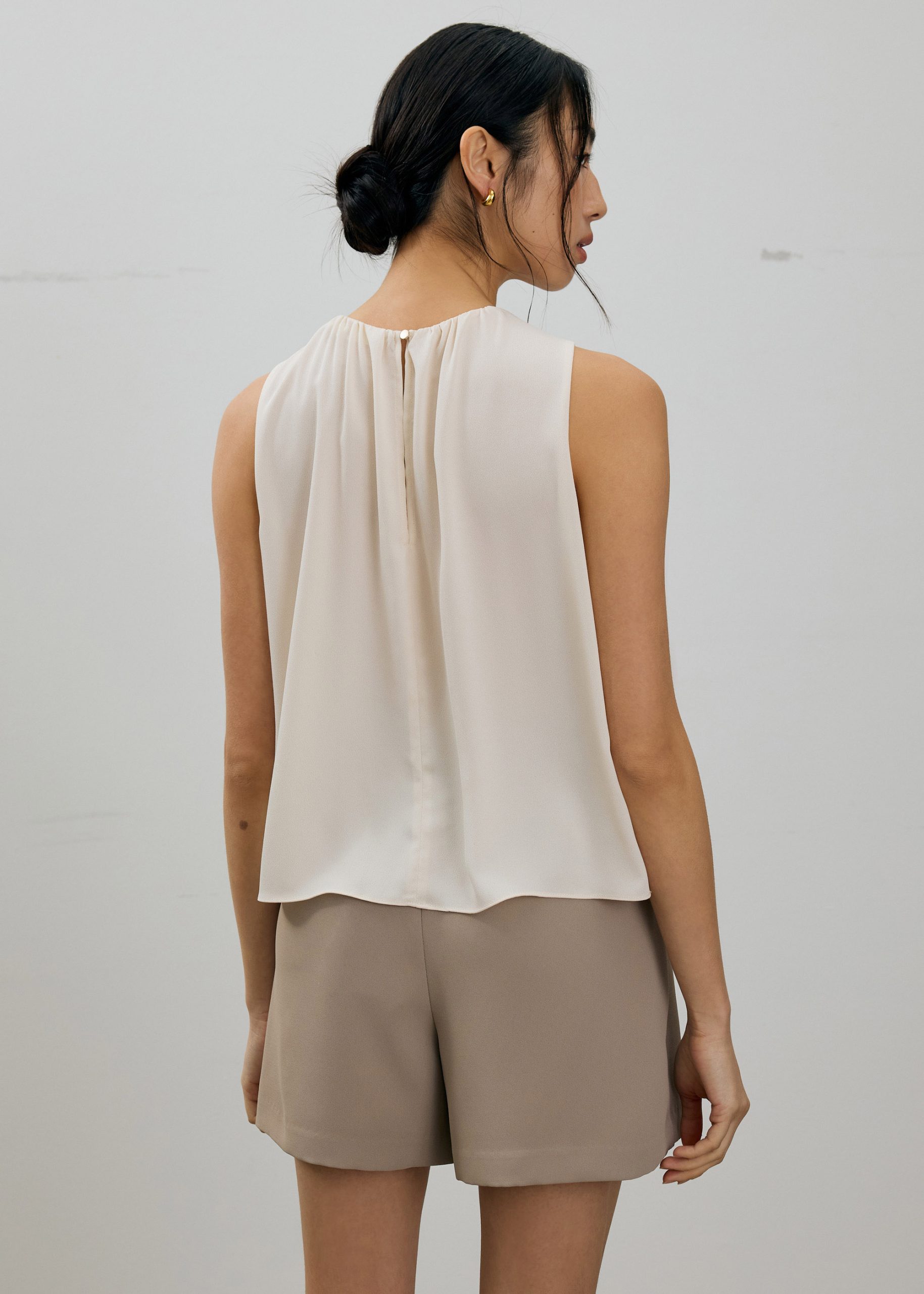 Amy Satin Pleated Top - Image 12
