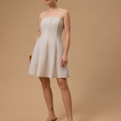 BraFree by LB Tube Fit & Flare Mini Dress in Garden City Blooms