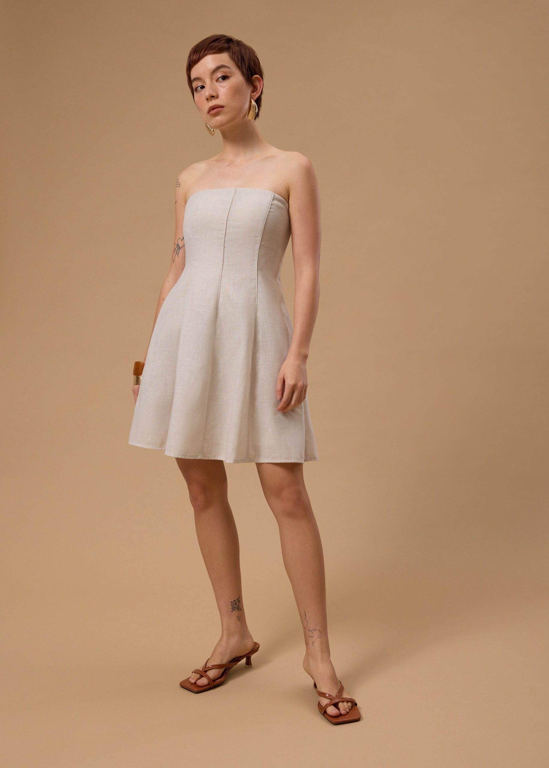 BraFree by LB Tube Fit & Flare Mini Dress in Garden City Blooms
