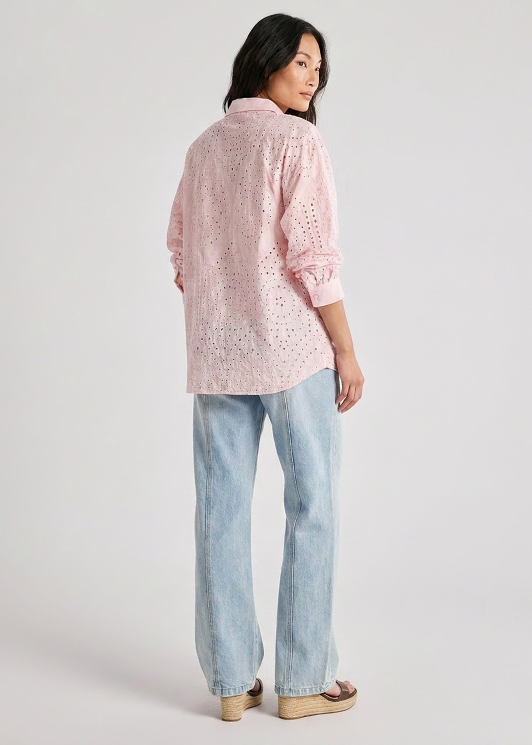 RuchedReady® Relaxed Collared Shirt in Soft Breeze Broderie - Image 24