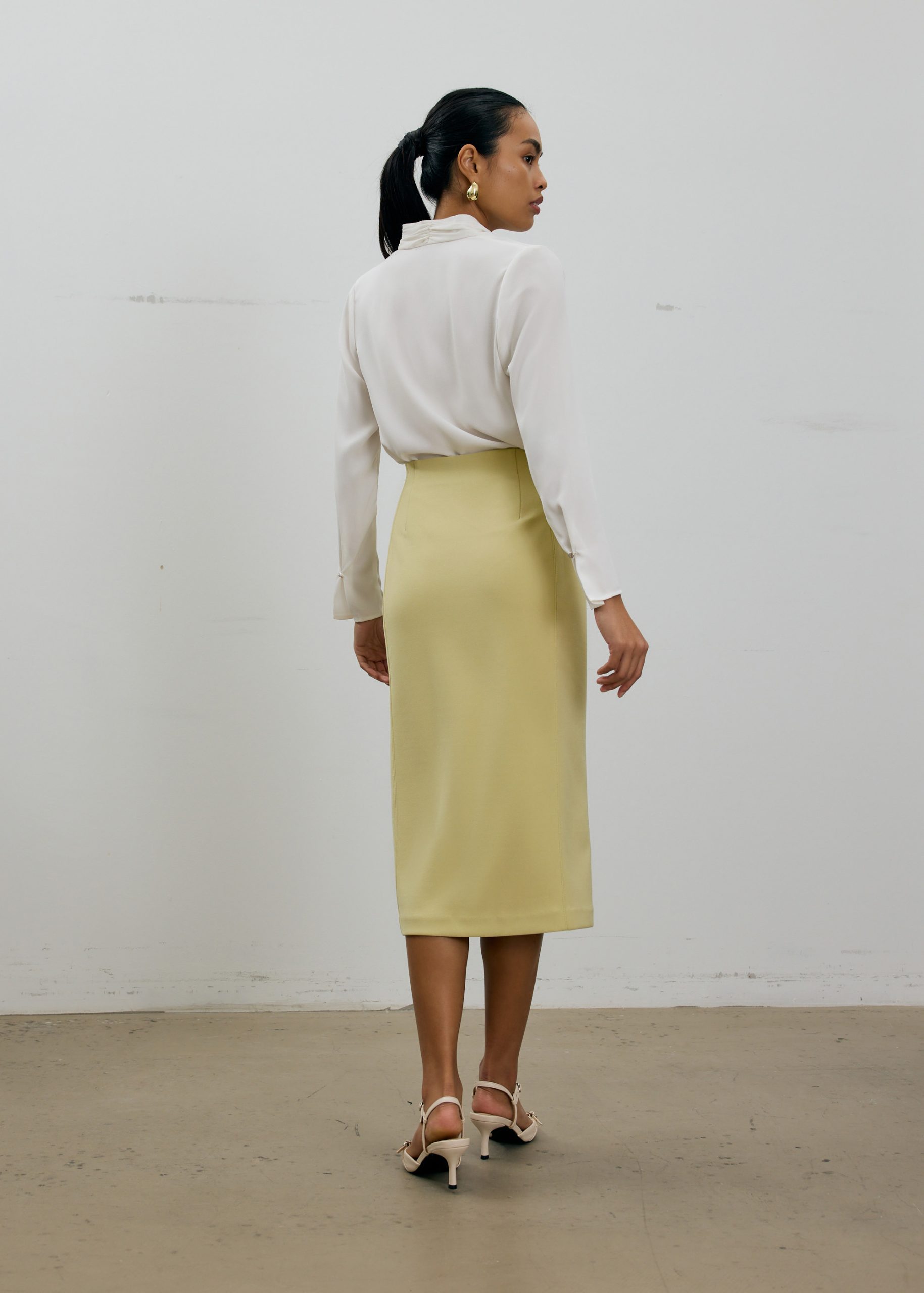 Vera Elastic Reversible Panelled Midi Skirt - Image 18