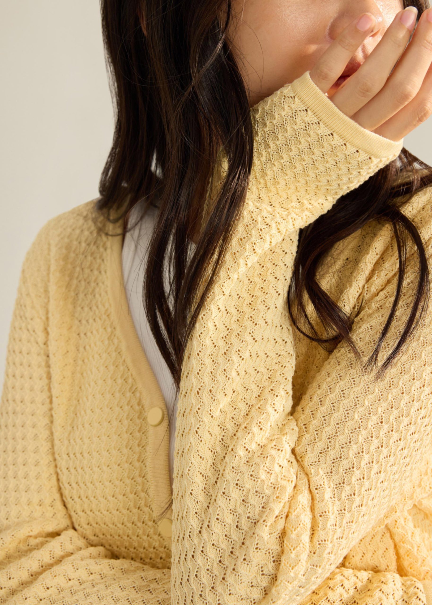 Trina Waffle Knit Boxy Cardigan - Image 18