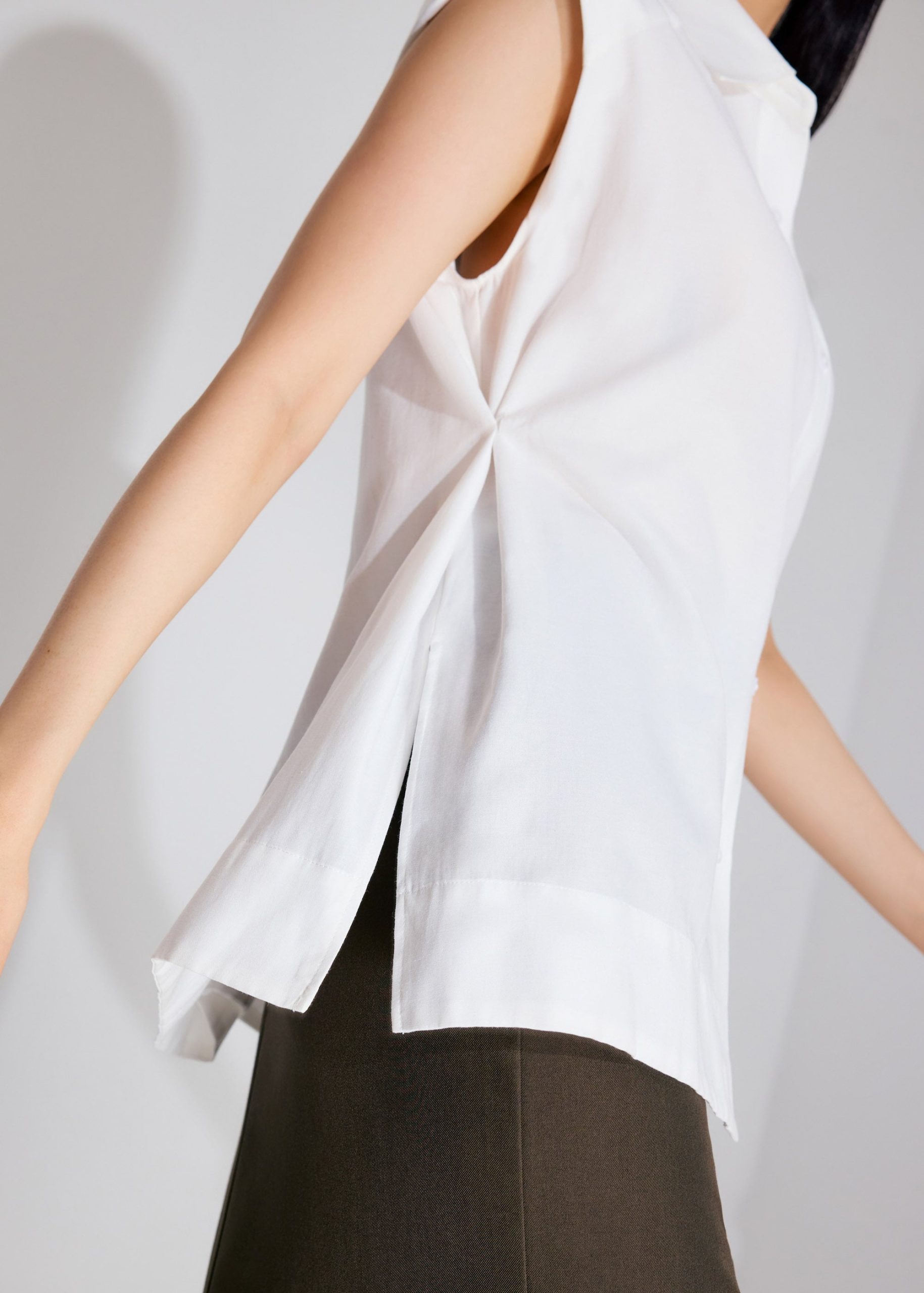 Relaxed Cotton Long Button Down Shirt - Image 2
