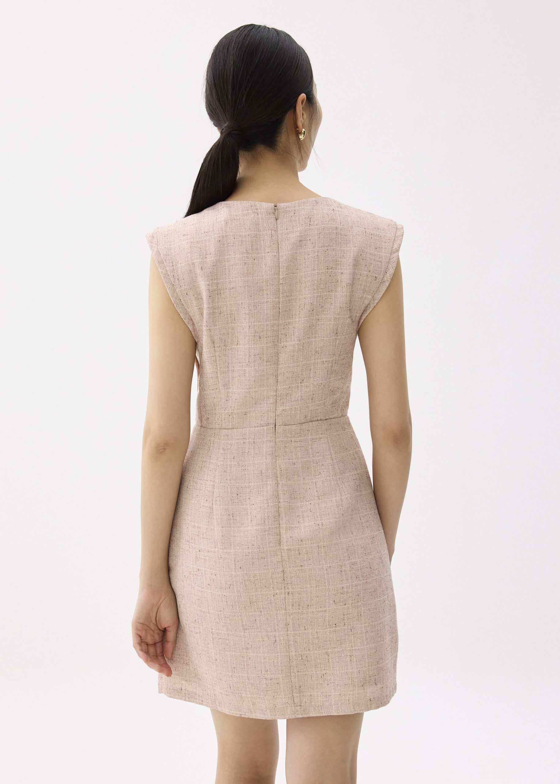 Aria Tweed A-line Mini Dress - Image 5