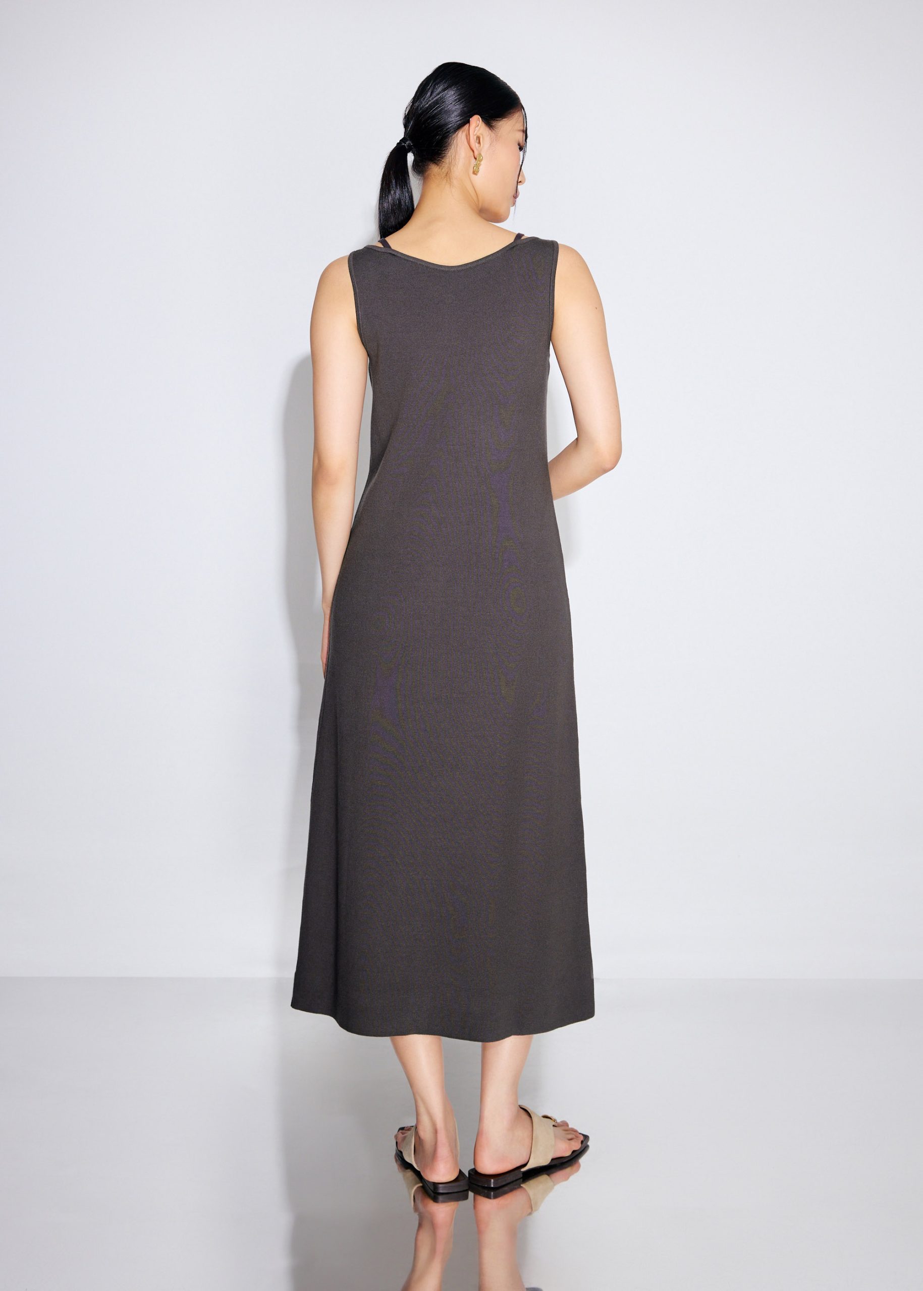 Reversible Knit Column Midaxi Dress - Image 12