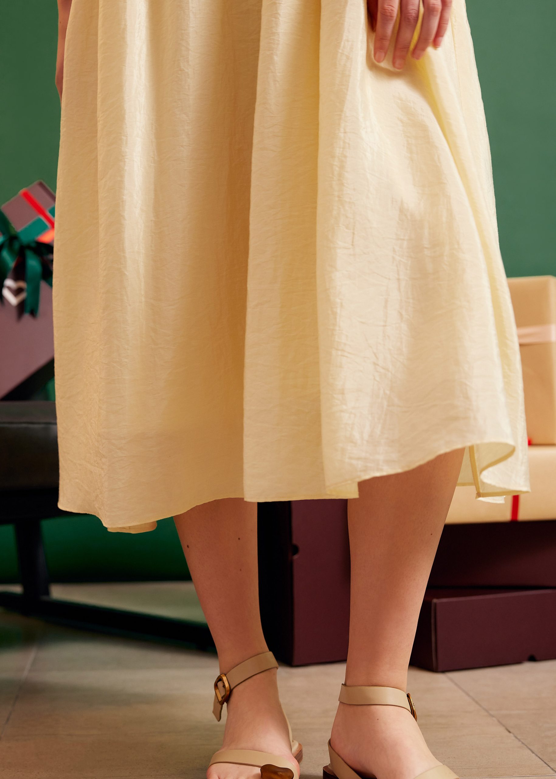 Scoop Neck Trapeze Midaxi Dress - Image 5